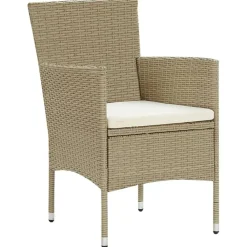 vidaXL Chaises manger de jardin lot de 2 Résine tressée