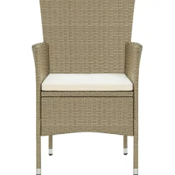vidaXL Chaises manger de jardin lot de 2 Résine tressée