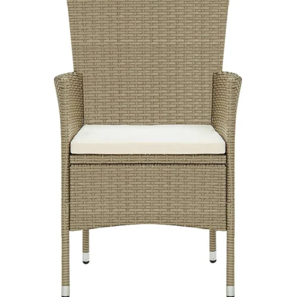 vidaXL Chaises manger de jardin lot de 2 Résine tressée