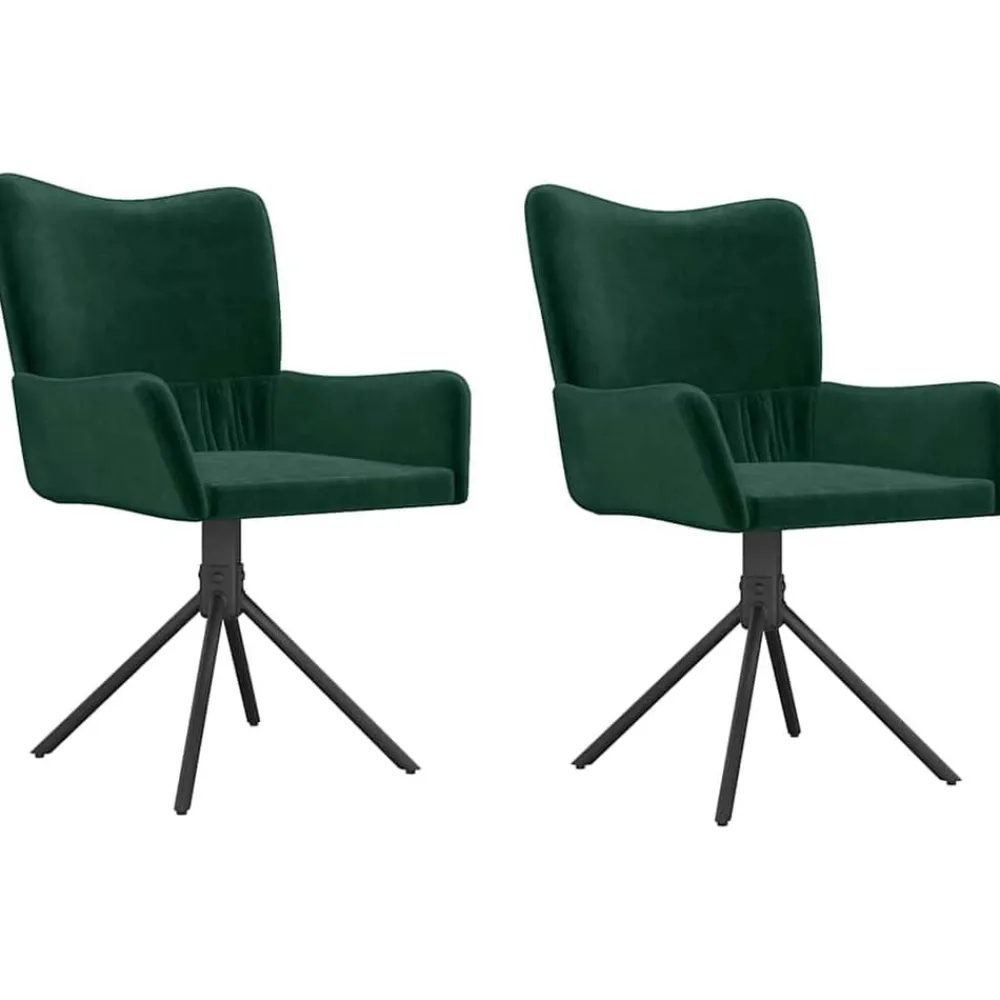 vidaXL Chaises pivotantes à manger lot de 2 Velours