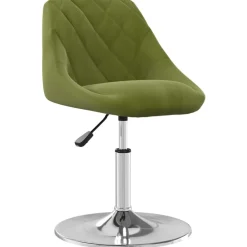 Fauteuils Et Chaises-vidaXL Chaises pivotantes à manger lot de 2 velours Vert clair