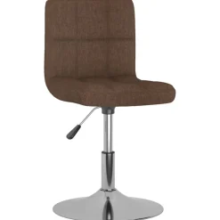 Fauteuils Et Chaises-vidaXL Chaises pivotantes à manger lot de 2 tissu Marron