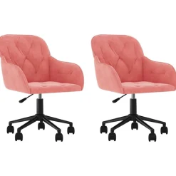 vidaXL Chaises pivotantes à manger lot de 2 Velours