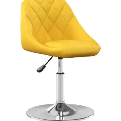 Fauteuils Et Chaises-vidaXL Chaises pivotantes à manger lot de 4 velours jaune moutarde