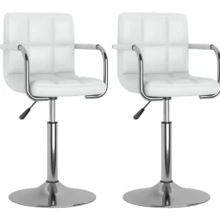 vidaXL Chaises pivotantes à manger lot de 2 similicuir