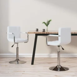 vidaXL Chaises pivotantes à manger lot de 2 similicuir