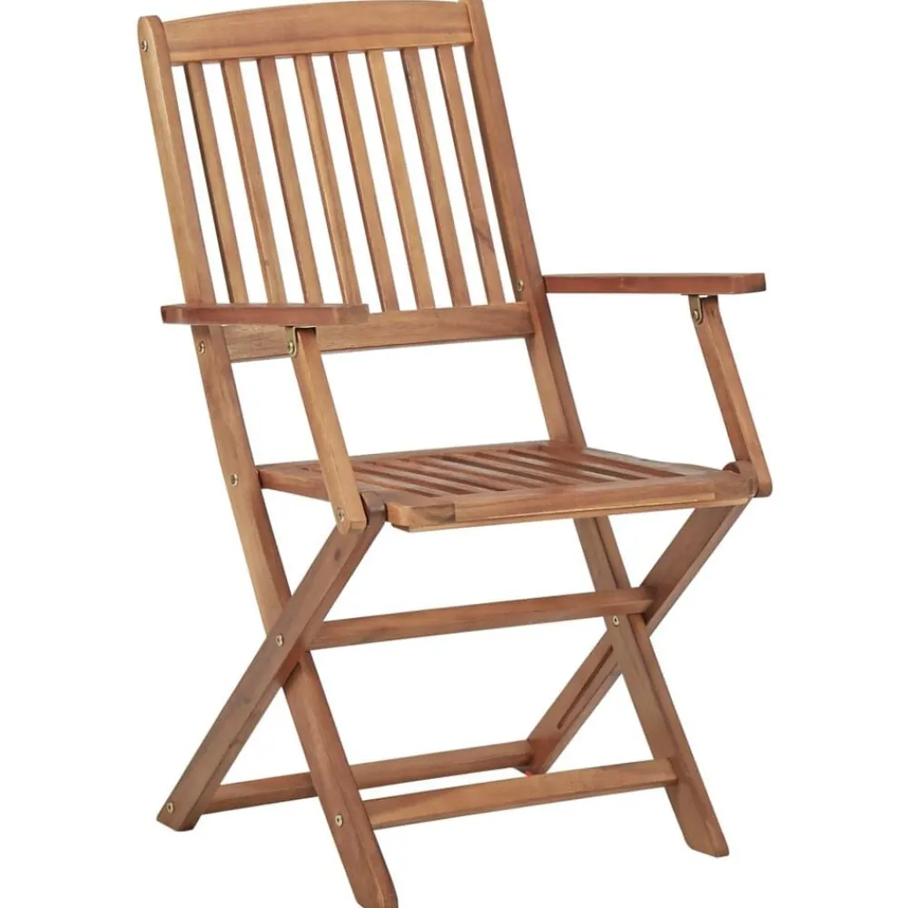 Mobilier De Jardin-vidaXL Chaises pliables d'extérieur lot de 2 Bois d'acacia solide