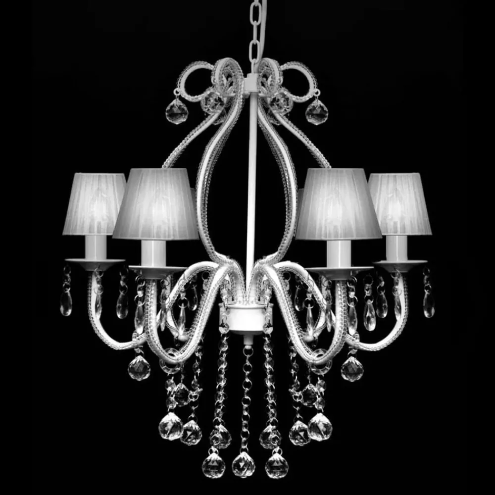 vidaXL Chandelier avec 2300 cristaux Blanc