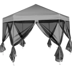 vidaXL Chapiteau hexagonal avec 6 parois latérales 3,6x3,1 m