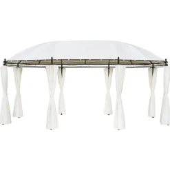 Pelouses & Jardins-vidaXL Chapiteau 530x350x265 cm Blanc crème