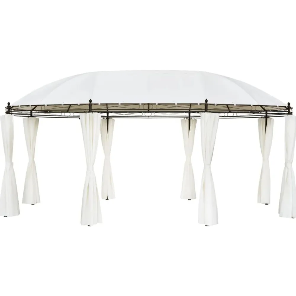 Pelouses & Jardins-vidaXL Chapiteau 530x350x265 cm Blanc crème