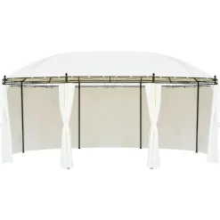Pelouses & Jardins-vidaXL Chapiteau 530x350x265 cm Blanc crème