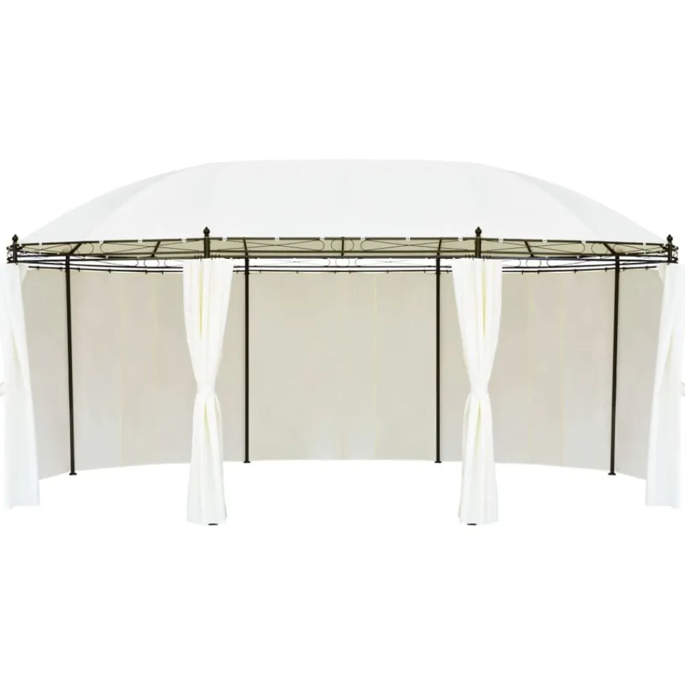 Pelouses & Jardins-vidaXL Chapiteau 530x350x265 cm Blanc crème