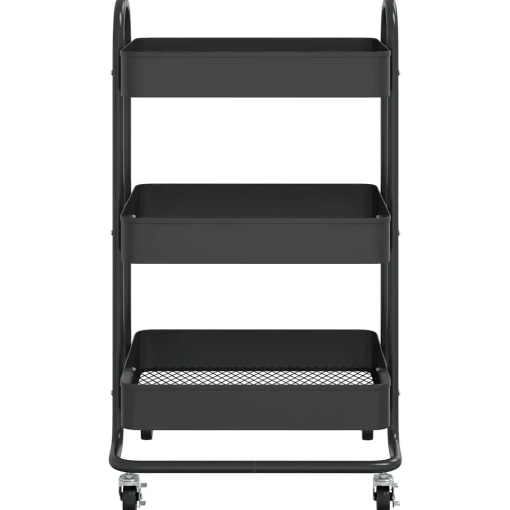 vidaXL Chariot à 3 niveaux 43x34x79 cm Acier