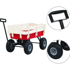 Outils-vidaXL Chariot à main 150 kg Rouge