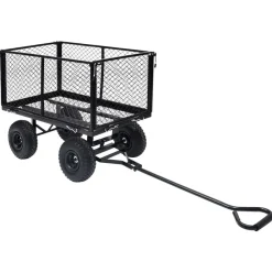 Outils-vidaXL Chariot à main de jardin 350 kg Noir
