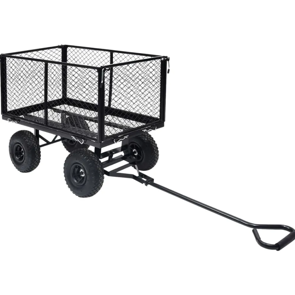 Outils-vidaXL Chariot à main de jardin 350 kg Noir