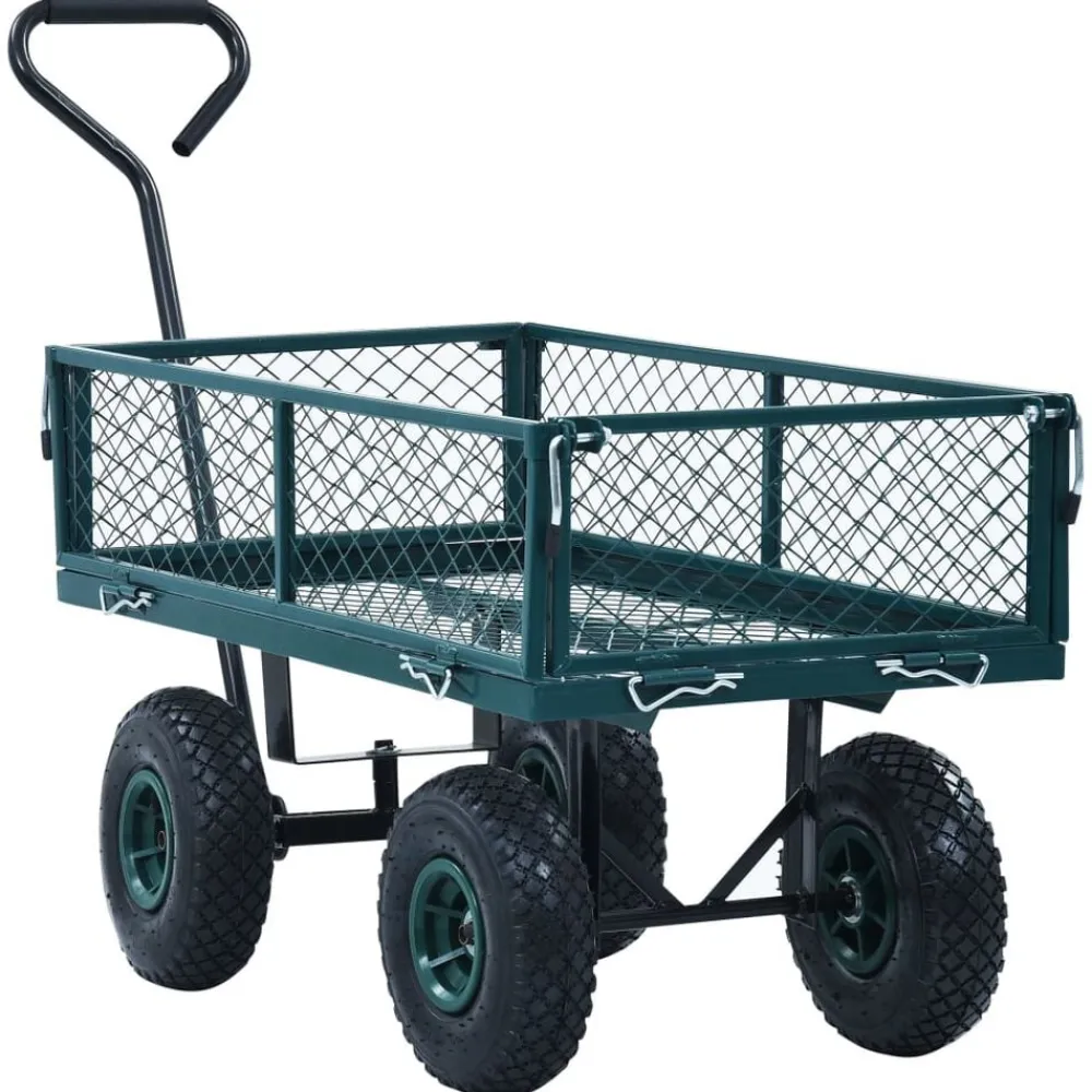 Outils-vidaXL Chariot à main de jardin 250 kg Vert
