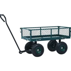 Outils-vidaXL Chariot à main de jardin 250 kg Vert