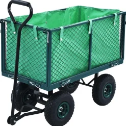 Outils-vidaXL Chariot à main de jardin 350 kg Vert