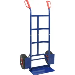 Outils-vidaXL Chariot à main extensible et Rouge 57 x 46 x 113 cm Acier Bleu