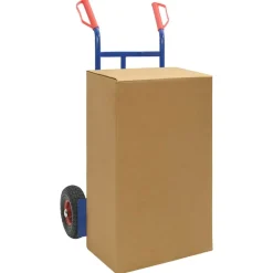 Outils-vidaXL Chariot à main extensible et Rouge 57 x 46 x 113 cm Acier Bleu