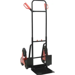 vidaXL Chariot à main Noir et Rouge 64,5 x 49,5 x 114 cm Acier