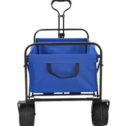 Outils-vidaXL Chariot à Main Pliable 89 x 63 x 96 cm Bleu