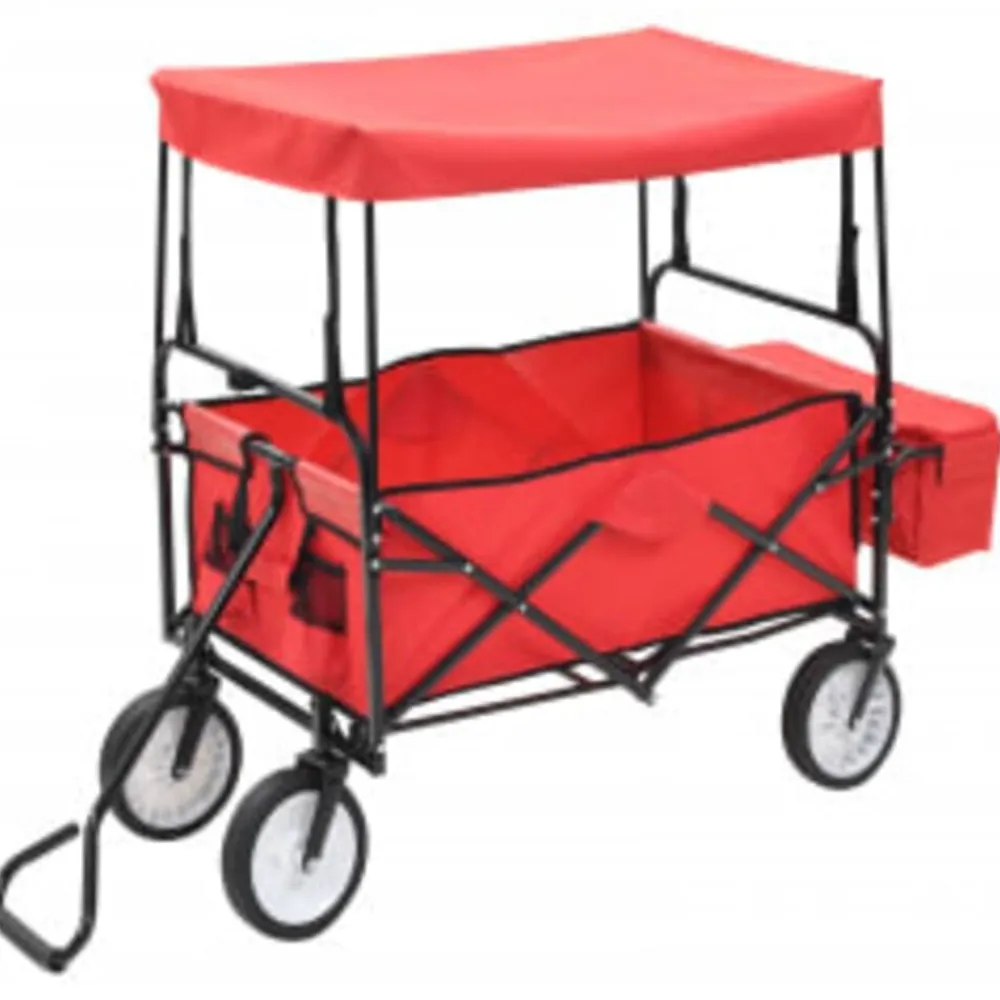 vidaXL Chariot à main pliable avec toit Acier
