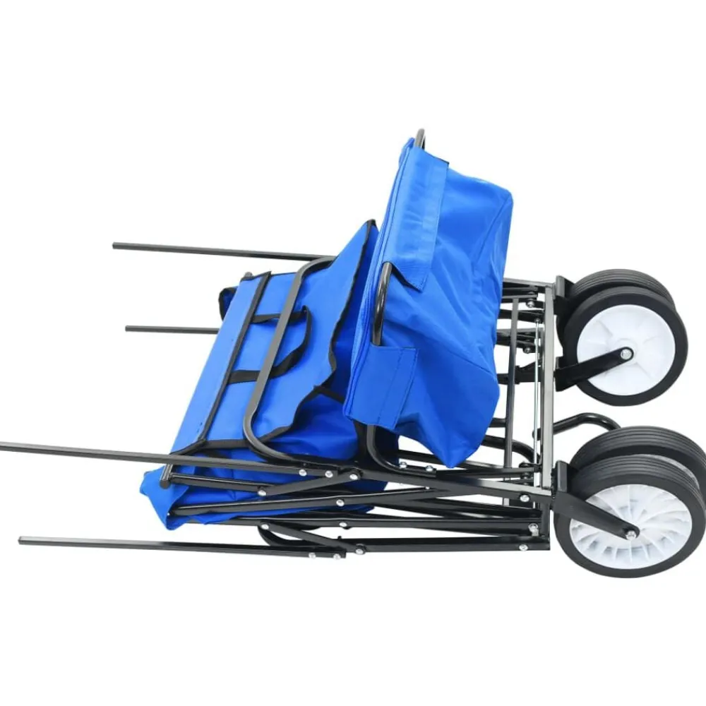 vidaXL Chariot à main pliable avec toit Acier