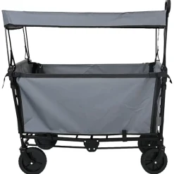 Outils-vidaXL Chariot à Main Pliable 105 x 56,5 x 116 cm Tissu Oxford Gris