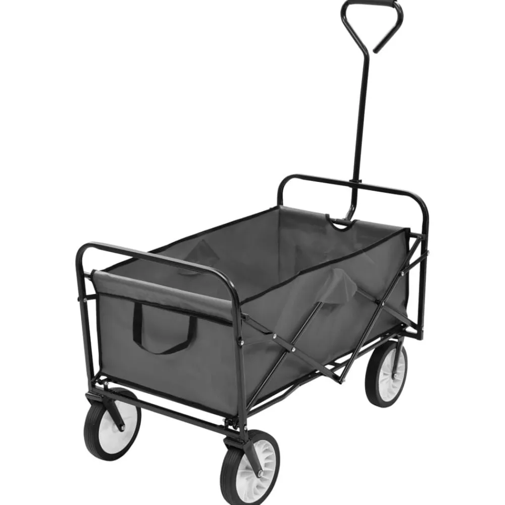 Outils-vidaXL Chariot à main pliable Acier Gris