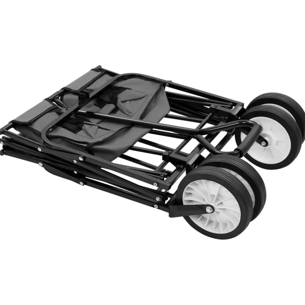 Outils-vidaXL Chariot à main pliable Acier Gris