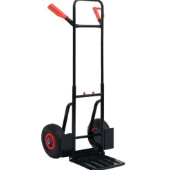 vidaXL Chariot à main télescopique 200 kg Noir et rouge