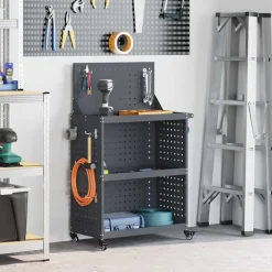 vidaXL Chariot à outils avec étagère 65 x 35 x 111 cm