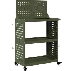 Accessoires De Quincaillerie-vidaXL Chariot à outils avec étagère 65 x 35 x 111 cm Vert olive