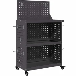 Accessoires De Quincaillerie-vidaXL Chariot à outils 65 x 35 x 111 cm Acier laminé à froid Noir
