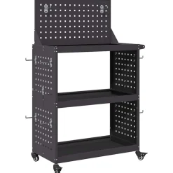Accessoires De Quincaillerie-vidaXL Chariot à outils 65 x 35 x 111 cm Acier laminé à froid Noir