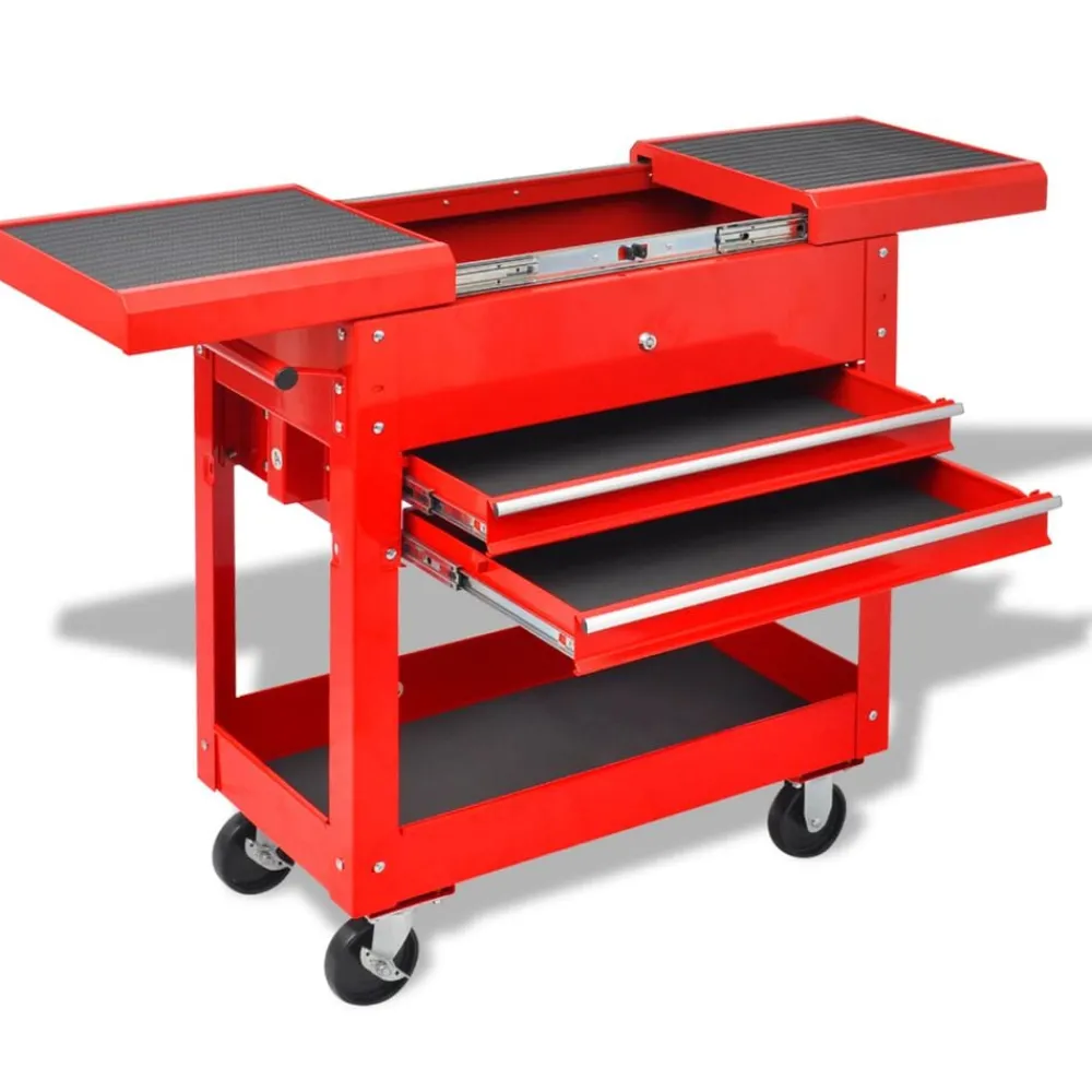Outils-vidaXL Chariot à outils Rouge 70.5 x 37 x 71 cm Acier