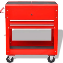 Outils-vidaXL Chariot à outils Rouge 70.5 x 37 x 71 cm Acier