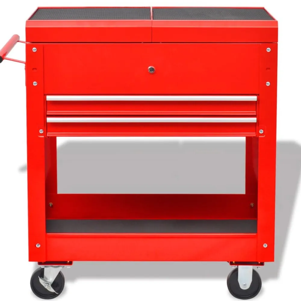 Outils-vidaXL Chariot à outils Rouge 70.5 x 37 x 71 cm Acier