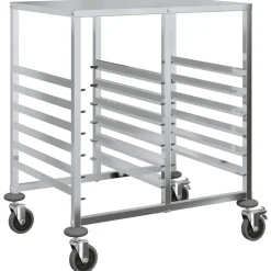 vidaXL Chariot à plateaux 12 bacs GN 75x55x87 cm acier inoxydable