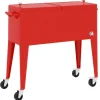 Arts De La Table & Arts Culinaires-vidaXL Chariot à roulettes pour glacières rouge 92x43x89 cm