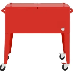 Arts De La Table & Arts Culinaires-vidaXL Chariot à roulettes pour glacières rouge 92x43x89 cm