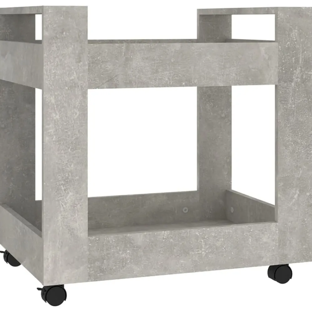 Chariots & Îlots-vidaXL Chariot de bureau 60x45x60 cm Bois d'ingénierie Gris béton