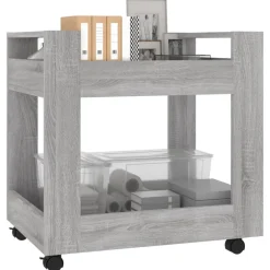 Chariots & Îlots-vidaXL Chariot de bureau 60x45x60 cm Bois d'ingénierie Sonoma gris