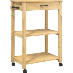 vidaXL Chariot de cuisine MONZA 60x40x88,5 cm bois massif de pin