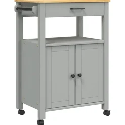 vidaXL Chariot de cuisine MONZA 60x40x88,5 cm bois massif de pin