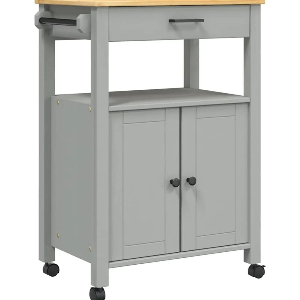vidaXL Chariot de cuisine MONZA 60x40x88,5 cm bois massif de pin