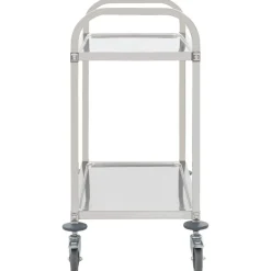 vidaXL Chariot de cuisine à 2 niveaux 96,5x55x90 cm Acier inoxydable